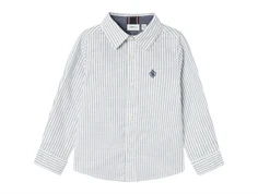 Name It bright white thin stripe skjorte